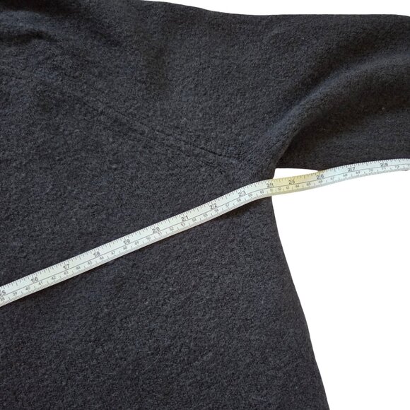 J Crew Sweater Women Large Black Merino Wool Cozy Relaxed Fit Classic Cowl Neck - Picture 8 of 9